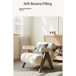 Stylish Leathaire Armchair with Solid Wood Frame - Modern Lounge Furniture for Your Home hch-3089