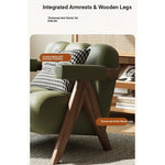 Stylish Leathaire Armchair with Solid Wood Frame - Modern Lounge Furniture for Your Home hch-3089
