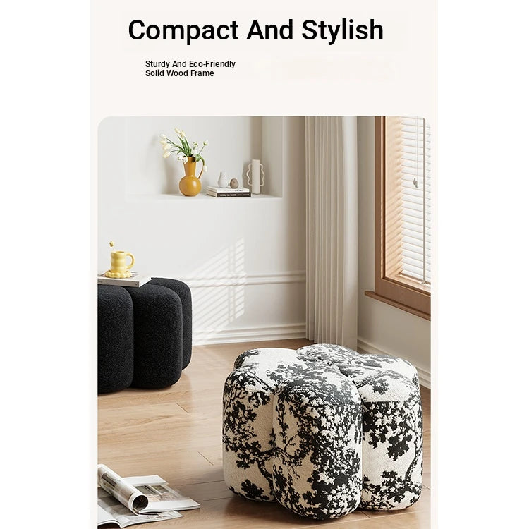 Stylish Cashmere Stool in Unique Floral Design - Perfect for Modern Interiors hch-3090