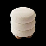 Stylish Solid Wood Cashmere Stool - Modern Comfort for Your Home Décor hch-3091