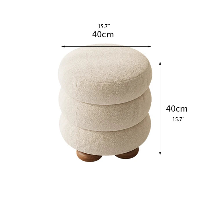 Stylish Solid Wood Cashmere Stool - Modern Comfort for Your Home Décor hch-3091