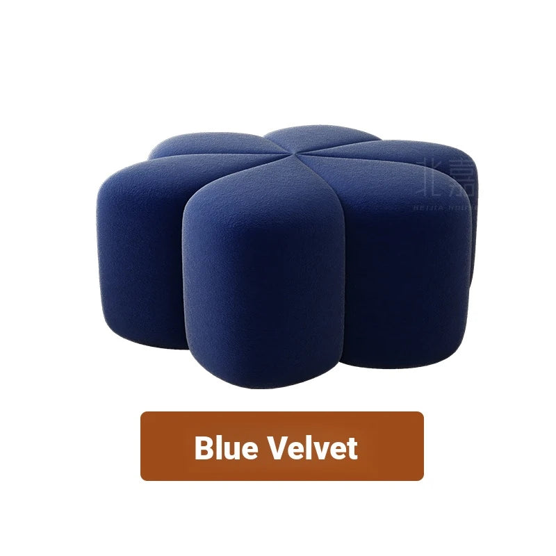 Stylish Leathaire Stool Set for Modern Living Room - Multi-Color Accent Seating hch-3092