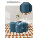 Stylish Leathaire Stool Set for Modern Living Room - Multi-Color Accent Seating hch-3092