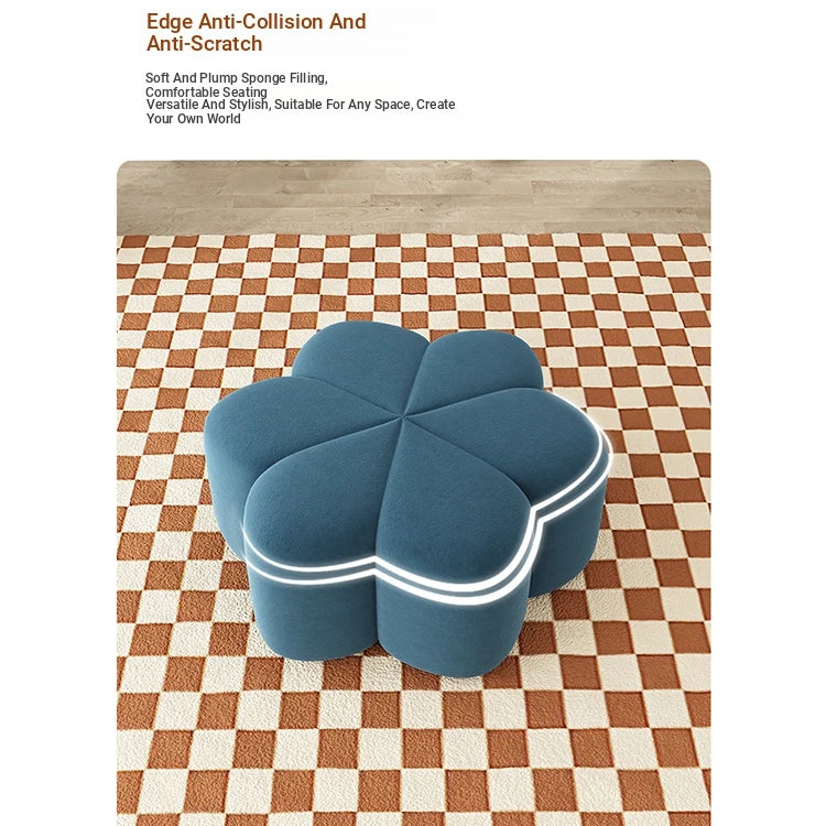 Stylish Leathaire Stool Set for Modern Living Room - Multi-Color Accent Seating hch-3092