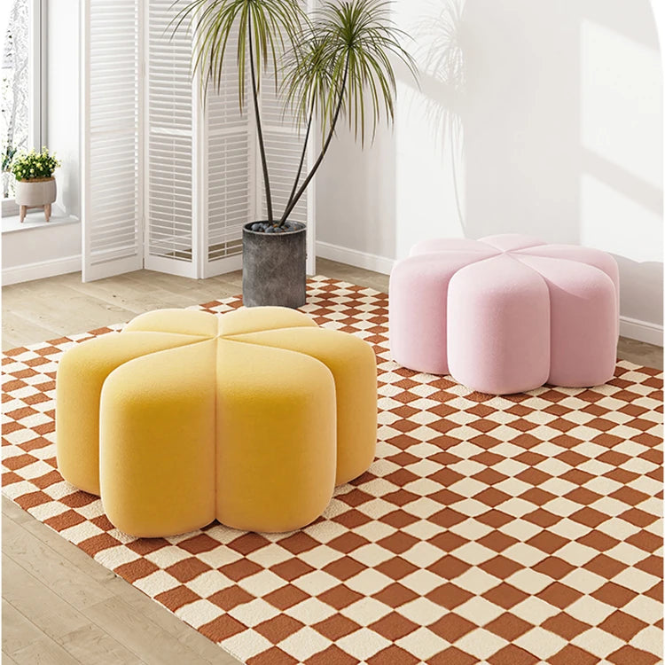 Stylish Leathaire Stool Set for Modern Living Room - Multi-Color Accent Seating hch-3092
