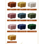 Stylish Leathaire Stool Set for Modern Living Room - Multi-Color Accent Seating hch-3092