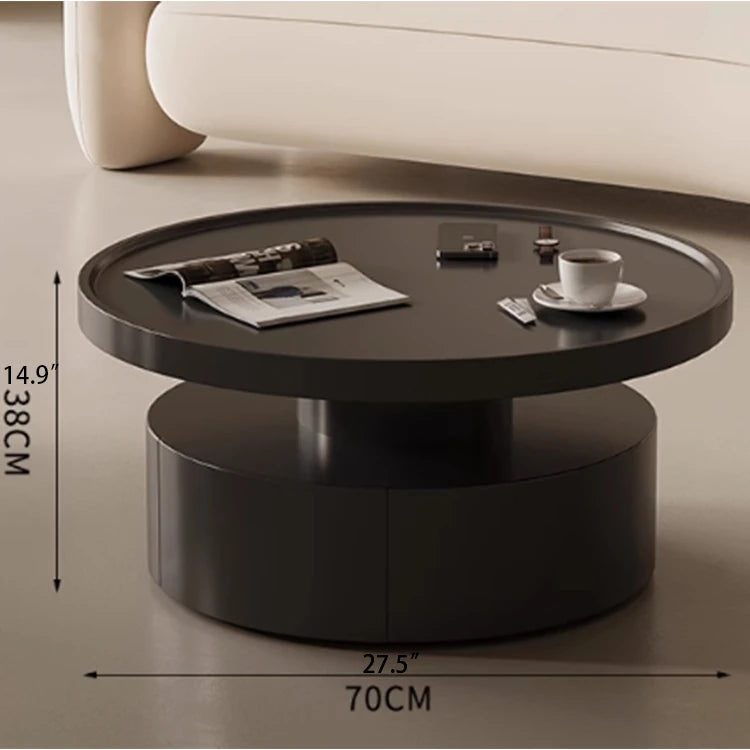 Modern Round Coffee Table - Elegant White Design for Living Room Décor hch-3093