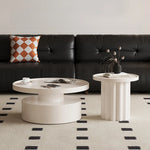 Modern Round Coffee Table - Elegant White Design for Living Room Décor hch-3093