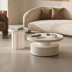 Modern Round Coffee Table - Elegant White Design for Living Room Décor hch-3093