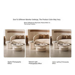 Modern Round Coffee Table - Elegant White Design for Living Room Décor hch-3093