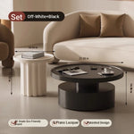 Modern Round Coffee Table - Elegant White Design for Living Room Décor hch-3093