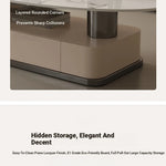 Modern Oval Marble Coffee Table with Stylish Storage - Elegant Living Room Furniture hch-3094