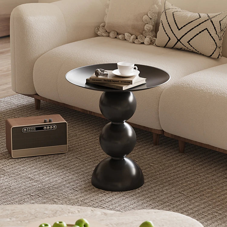 Sleek Modern Black Coffee Table with Unique Bubble Design for Stylish Living Spaces hch-3096