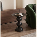Sleek Modern Black Coffee Table with Unique Bubble Design for Stylish Living Spaces hch-3096