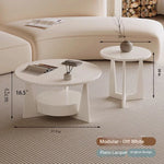 Modern Round Coffee Table Set - Sleek Wood Finish with Stylish Base for Living Room Decor hch-3098