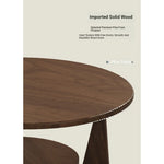 Modern Round Coffee Table Set - Sleek Wood Finish with Stylish Base for Living Room Decor hch-3098