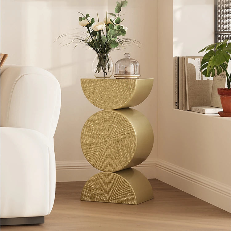 Stylish Round Gold Coffee Table - Modern Accent Furniture for Living Room Décor hch-3099