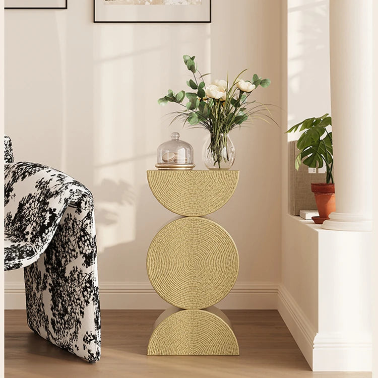 Stylish Round Gold Coffee Table - Modern Accent Furniture for Living Room Décor hch-3099