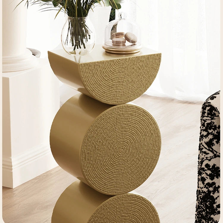 Stylish Round Gold Coffee Table - Modern Accent Furniture for Living Room Décor hch-3099