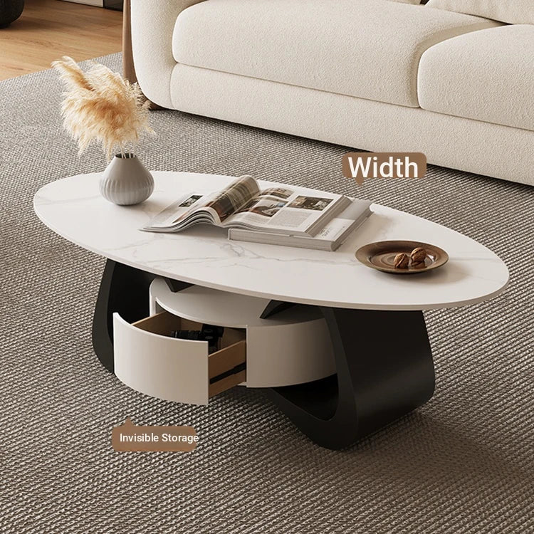 Stylish Sintered Stone Coffee Table with Modern Design for Living Room Elegance hch-3101