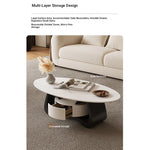 Stylish Sintered Stone Coffee Table with Modern Design for Living Room Elegance hch-3101