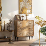 Elegant Chinese Fir Cabinet with Leaf Design – Stylish Storage Solution for Modern Homes hdst-4220