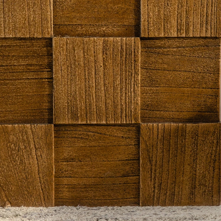 Stylish Chinese Fir Bedside Cupboard - Modern Checkerboard Design hdst-4221