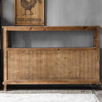 Rustic Chinese Fir Cabinet with Woven Details - Stylish Storage Solution hdst-4222