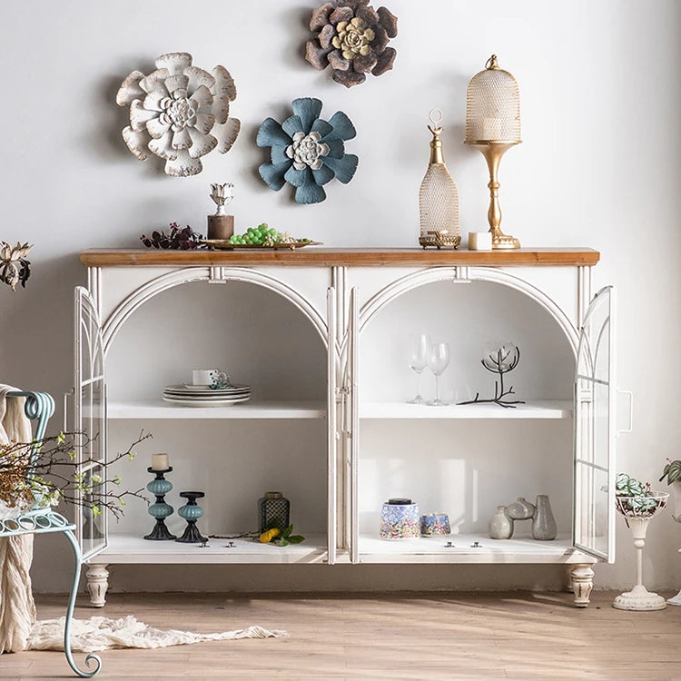 Elegant Pine and Glass Bedside Cupboard - Vintage Style with Ample Storage hdst-4237