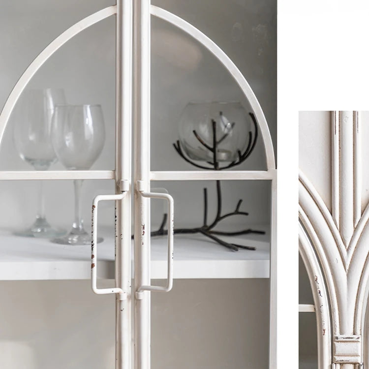 Elegant Pine and Glass Bedside Cupboard - Vintage Style with Ample Storage hdst-4237