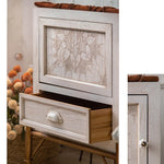 Vintage Pine Tea Table with Intricate Mandala Design - Stylish Small Space Solution hdst-4243