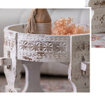 Elegant Chinese Fir Tea Table - Vintage Inspired Living Room Centerpiece hdst-4245