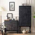 Elegant Carved Pine Cabinet for Stylish Home Decor - Modern Storage Solution hdst-4251
