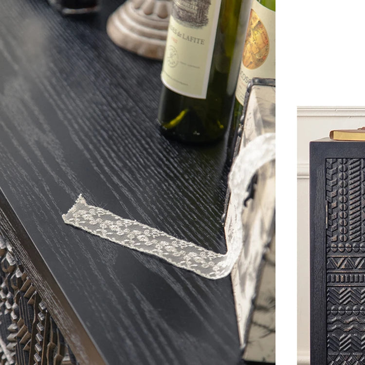 Elegant Carved Pine Cabinet for Stylish Home Decor - Modern Storage Solution hdst-4251