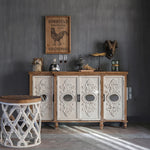 Vintage Charm Cabinet with Intricate Carvings - Chinese Fir and Density Board Design hdst-4255