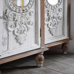 Vintage Charm Cabinet with Intricate Carvings - Chinese Fir and Density Board Design hdst-4255