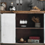 Vintage Charm Cabinet with Intricate Carvings - Chinese Fir and Density Board Design hdst-4255