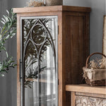 Vintage-Inspired Solid Wood Cabinet with Glass Doors – Elegant Storage Solution for Your Home hdst-4256