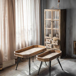 Vintage Chinese Fir Tea Table Set with Sleek Modern Design hdst-4257