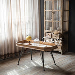 Vintage Chinese Fir Tea Table Set with Sleek Modern Design hdst-4257