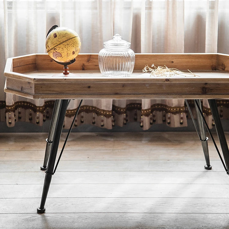 Vintage Chinese Fir Tea Table Set with Sleek Modern Design hdst-4257