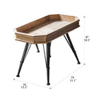 Vintage Chinese Fir Tea Table Set with Sleek Modern Design hdst-4257