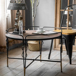 Rustic Chinese Fir Tea Table Set - Stylish and Functional Furniture Accent hdst-4303