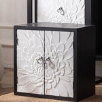 Stylish Black Density Board Storage Rack - Modern Shelving for Home & Office hdst-4306