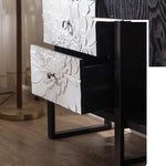 Stylish Black Density Board Storage Rack - Modern Shelving for Home & Office hdst-4306