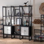 Stylish Black Density Board Storage Rack - Modern Shelving for Home & Office hdst-4306