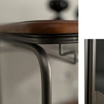 Sleek Pine and Glass Cabinet with Wine Rack and Display Shelves hdst-4308