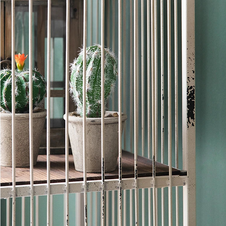 Freestanding Solid Wood Storage Rack with Modern Rustic Design hdst-4310