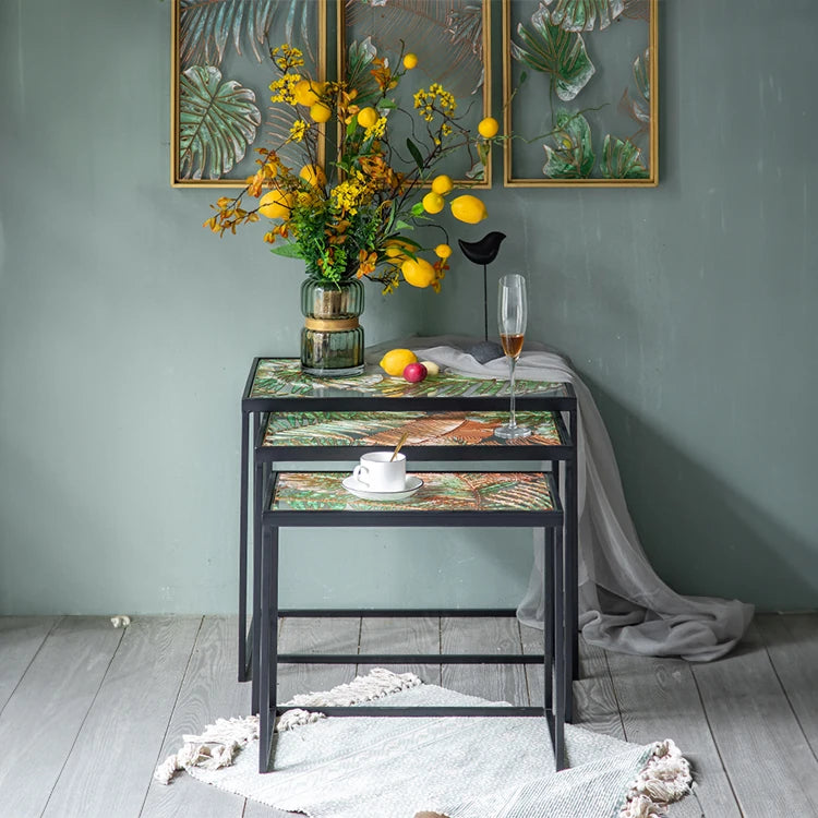 Stylish Tempered Glass Tea Table Set - Perfect for Modern Interiors hdst-4311