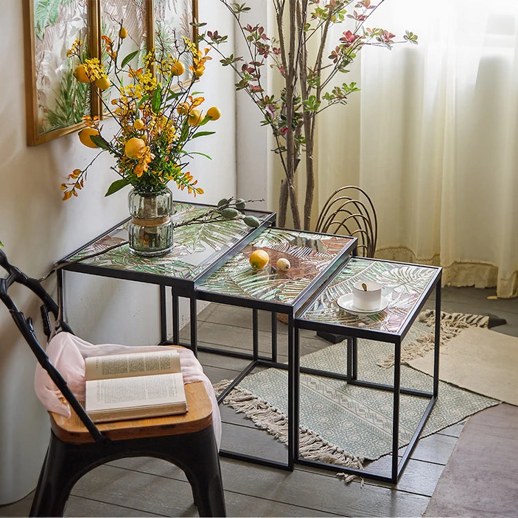 Stylish Tempered Glass Tea Table Set - Perfect for Modern Interiors hdst-4311